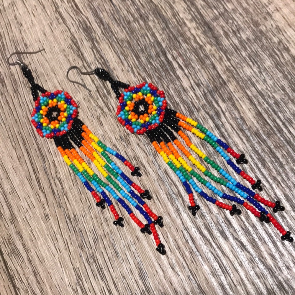 Beaded earrings from Mexico